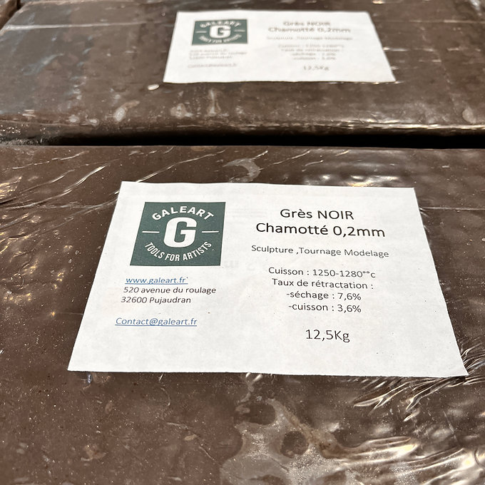 Grès noir Chamotté 0.2- 12,5kg