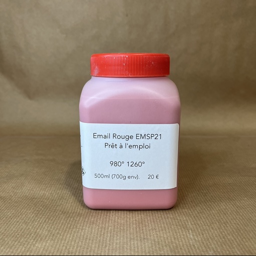 Email rouge-EMSP21 S/Pb - prêt à l'emploi 500ml - 980° à 1260°