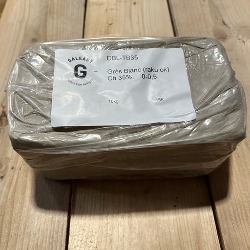 Grès blanc (Raku ok) ch 35% – 0-0.5mm – 10kg