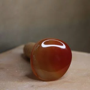Agate de polissage ronde et plate