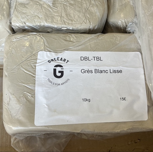 Grès blanc lisse - 10,00kg